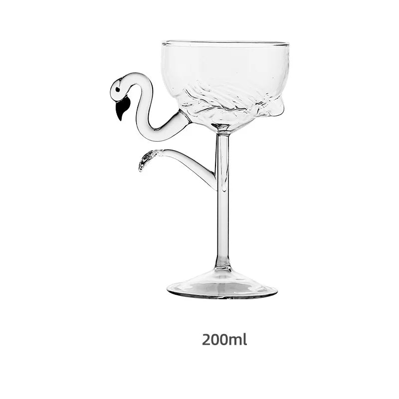 Colorful Flamingo Clear Drinking Party Glasses