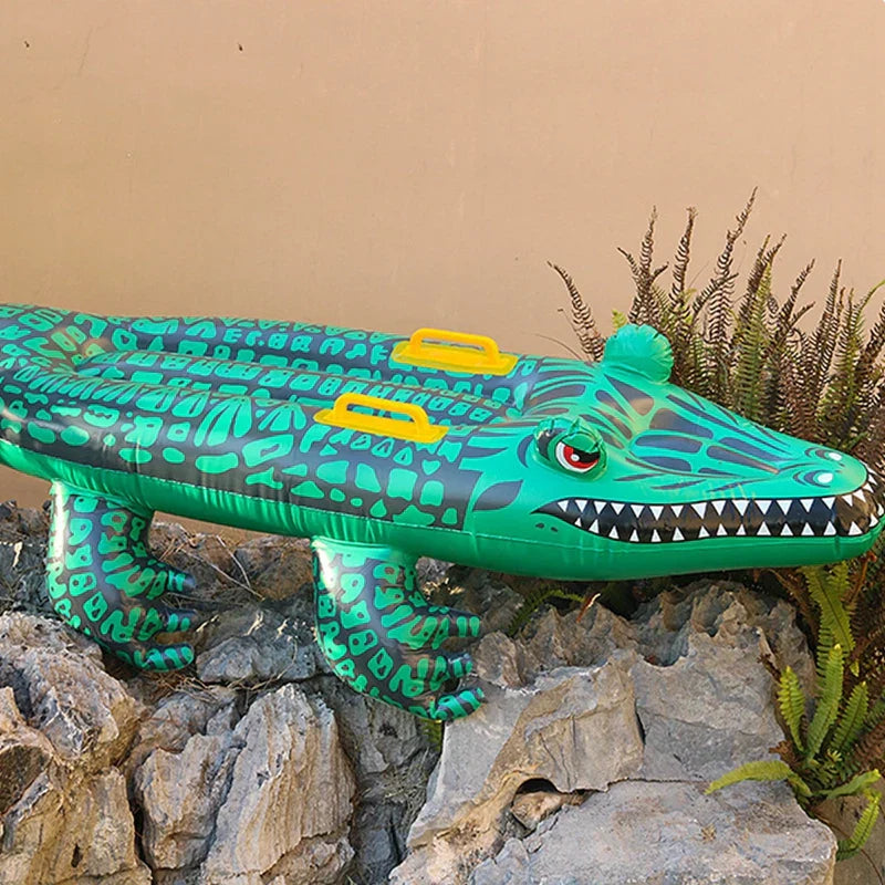 Fun Inflatable Crocodile Pool Float for Kids and Adults