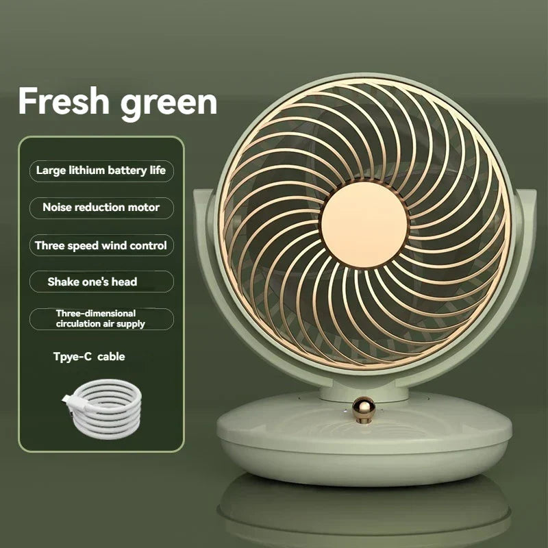 Portable USB Table Fan with 3 Speed Settings