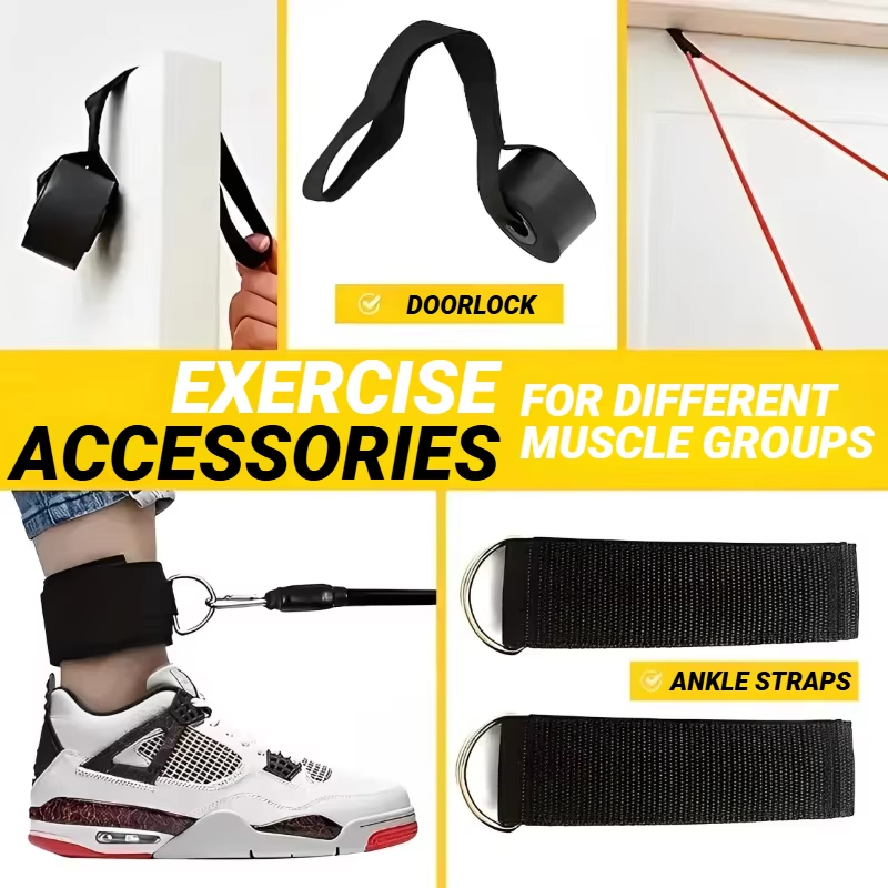 Premium Resistance Band Exercise Kit with Handles and Straps