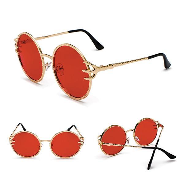Trendy Skull Shape Round Shades