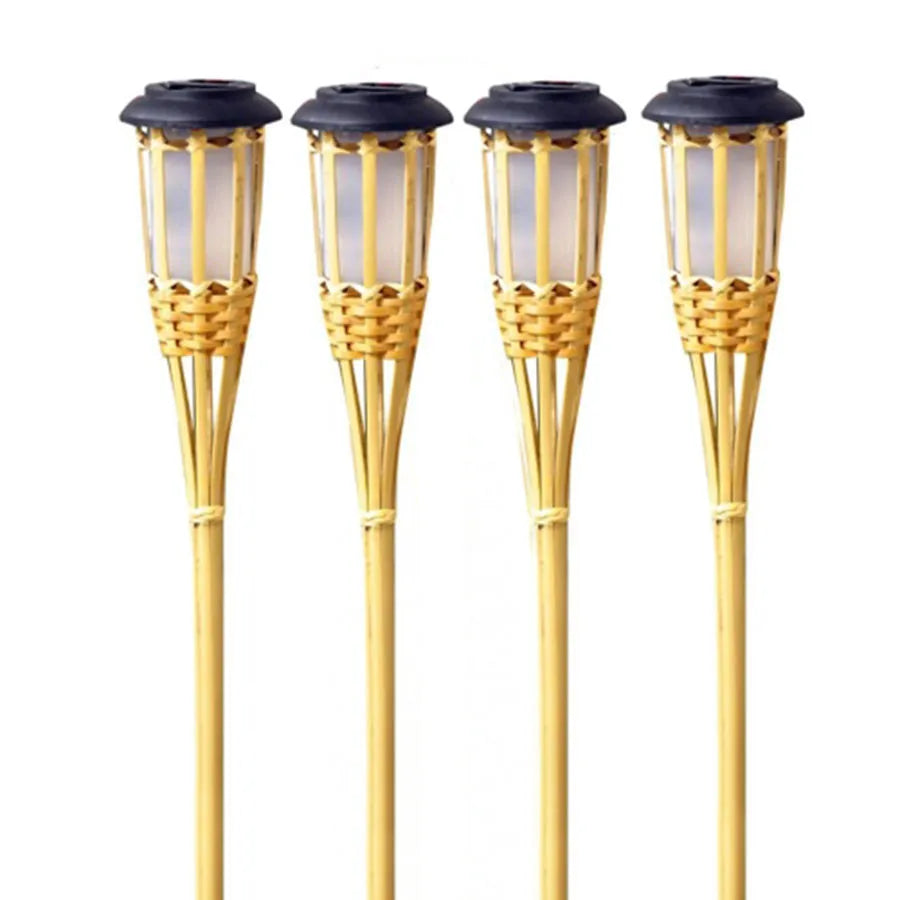 Outdoor Solar LED Garden Lights in Bamboo Style