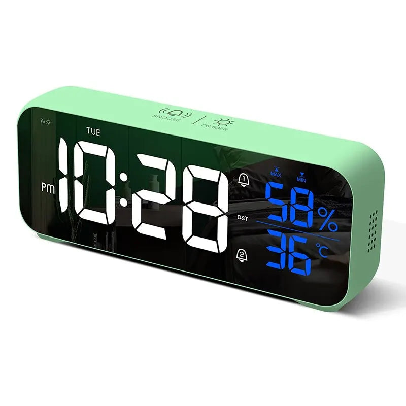Smart LED Digital Alarm Clock with Temperature Display