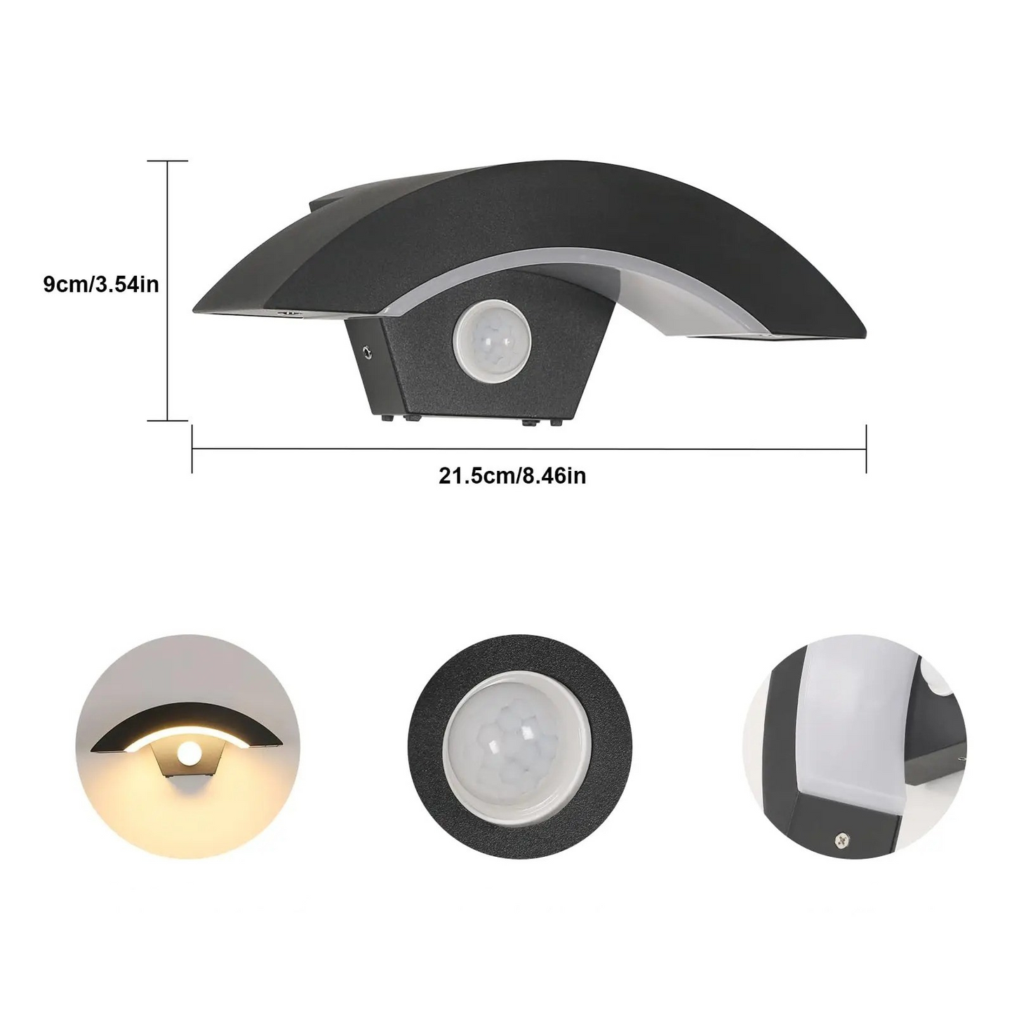 Motion Sensor Outdoor Wall Light 2-Pack