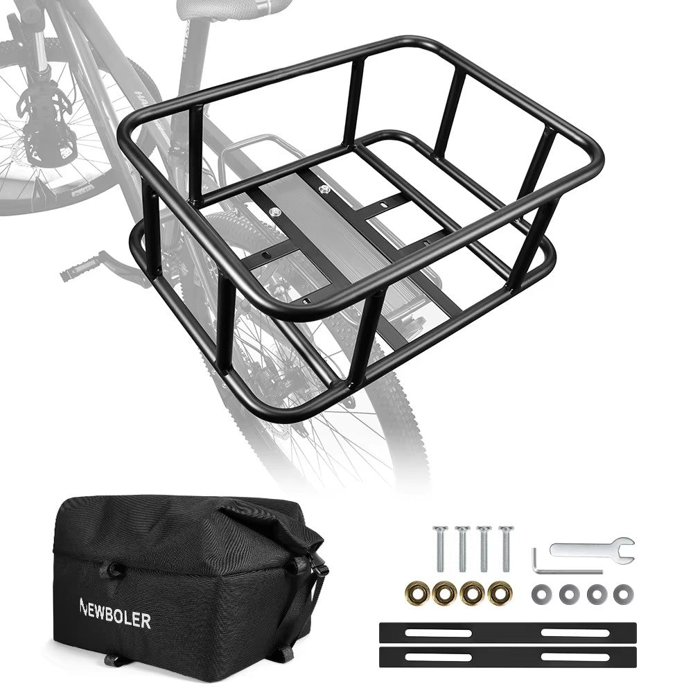 Strong Rear Bike Cargo Basket with Mount