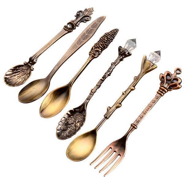Retro Style Dessert Spoons Set of 6