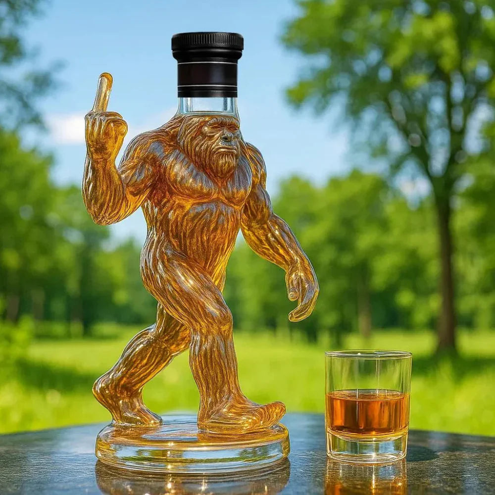 Funny Bigfoot Large Whiskey Glass Decanter