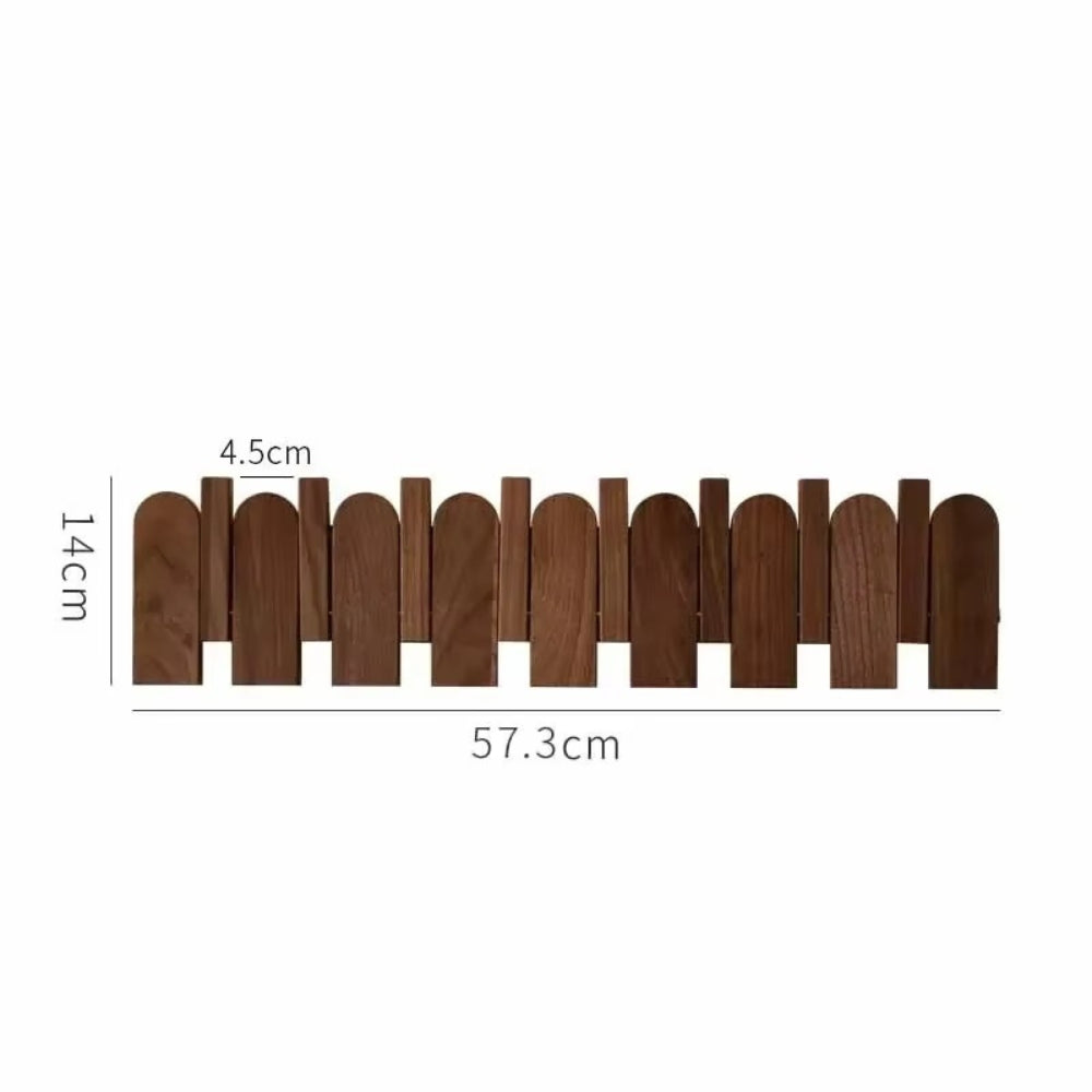 Rustic Wood Wall Mounted Coat Hook Rack
