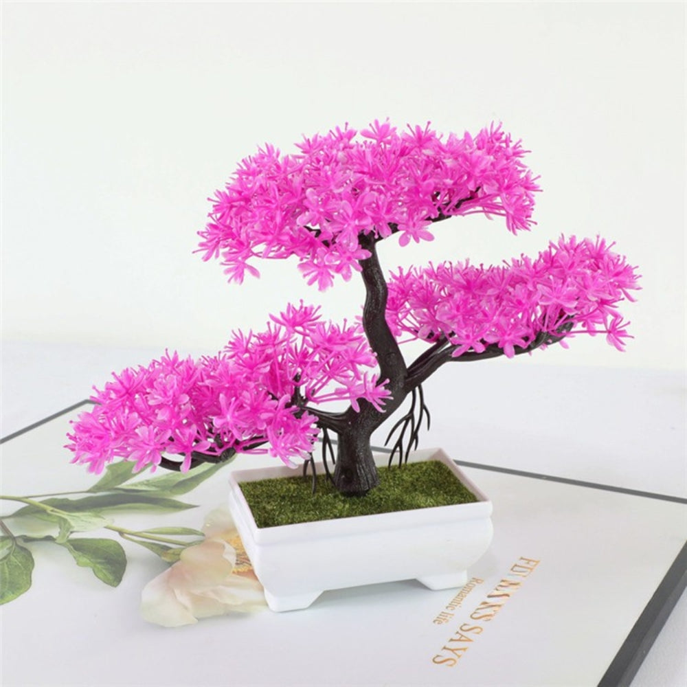 Small Indoor Artificial Bonsai Tree Office Decor