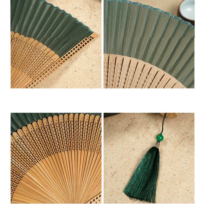 Natural Bamboo Silk Handheld Fan