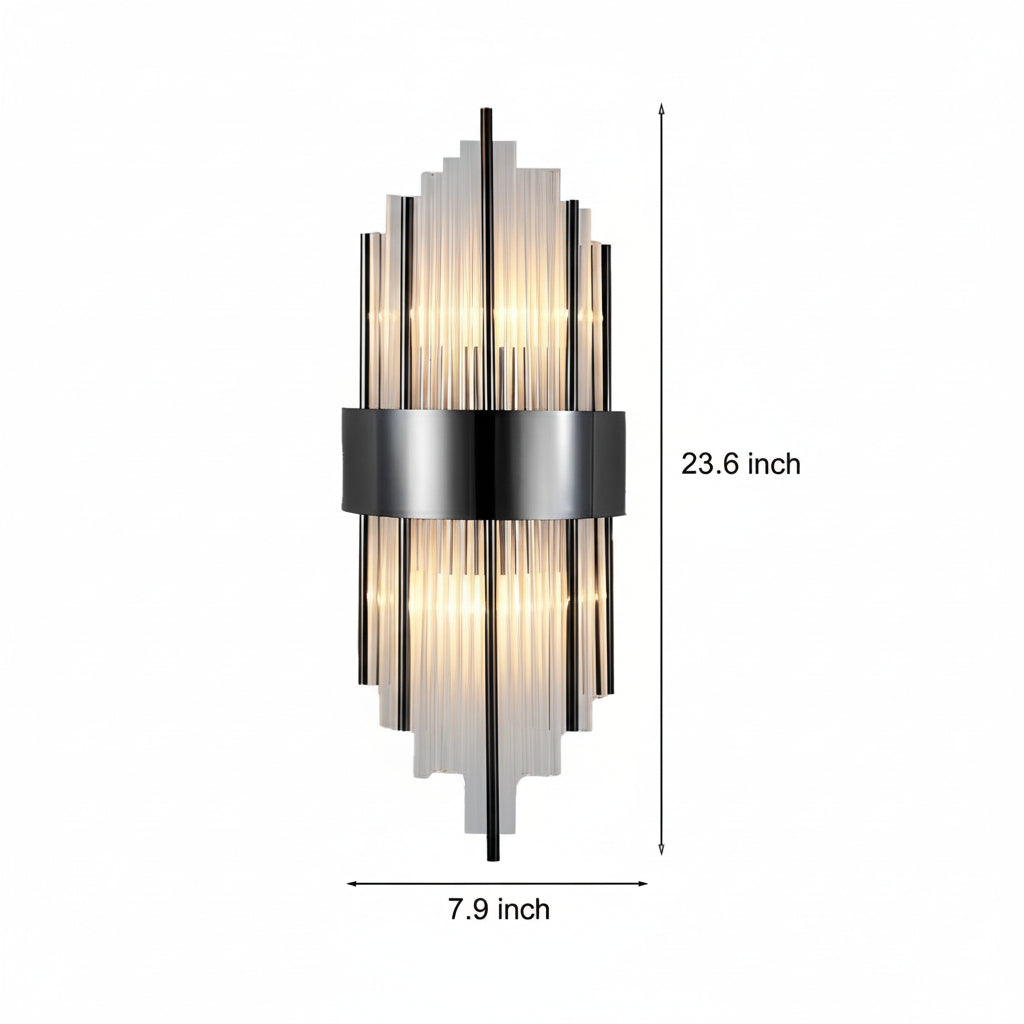 Modern Stainless Steel LED Wall Sconce 24in Dimmable Light
