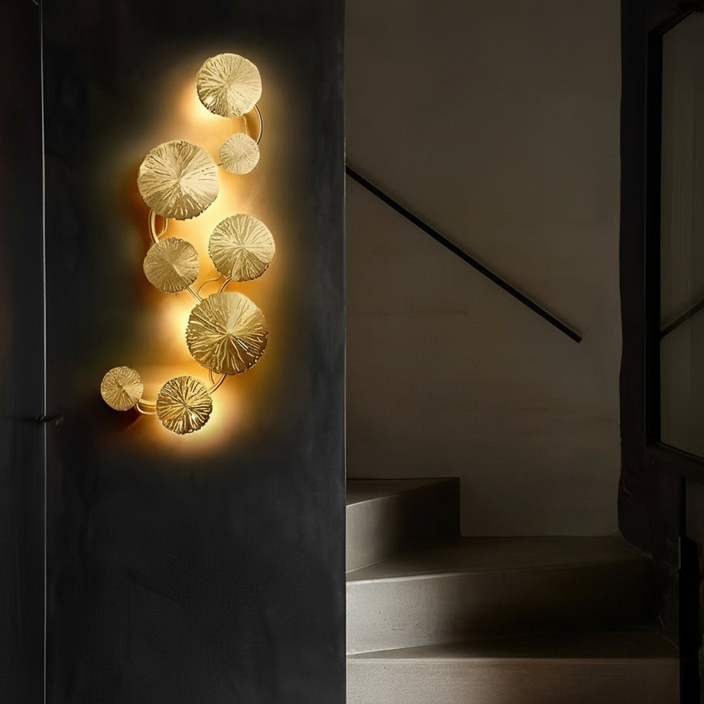 Contemporary Gold LED Wall Light Fixture
