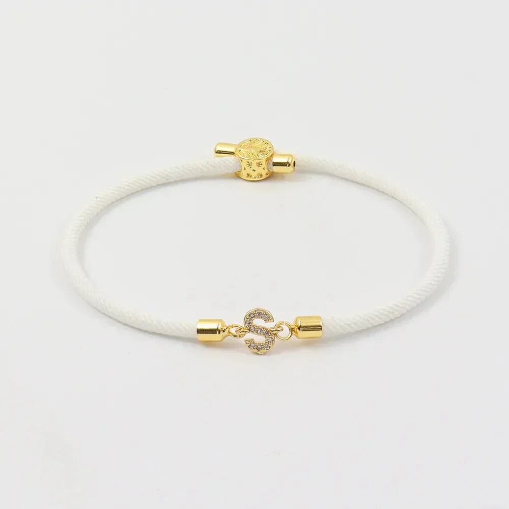 Personalized Initial Adjustable Charm Bracelet