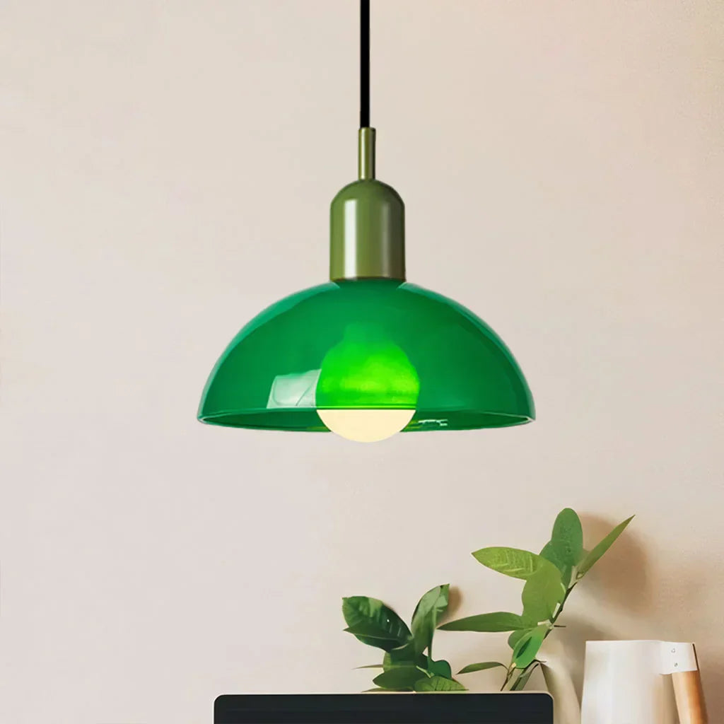 Colorful Glass Pendant LED Ceiling Light Fixture