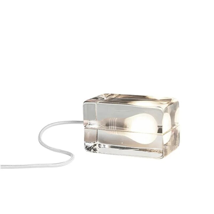 Elegant Glass Desk Lamp with Clear LED Lighting