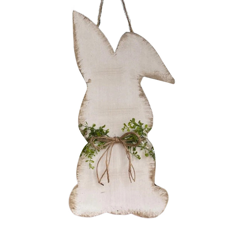 Colorful Wooden Easter Bunny Door Hanger