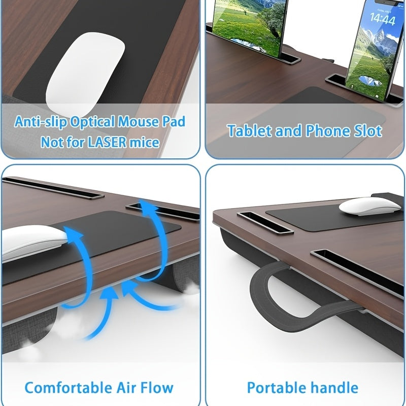 Adjustable Laptop Riser with Comfort Wrist Rest