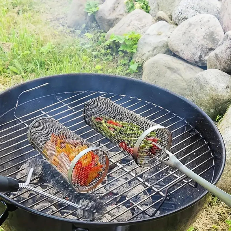 Outdoor BBQ Grill Basket Set