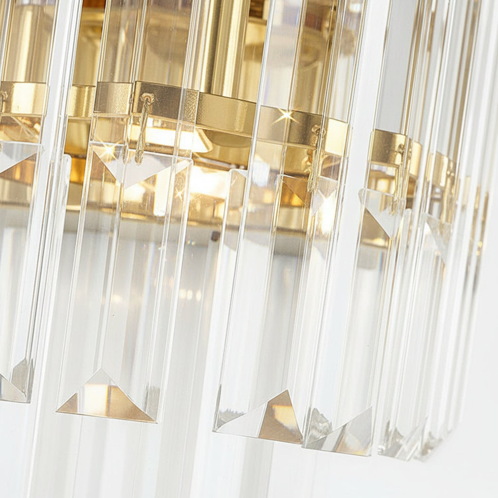 Contemporary Crystal Gold Wall Lamp