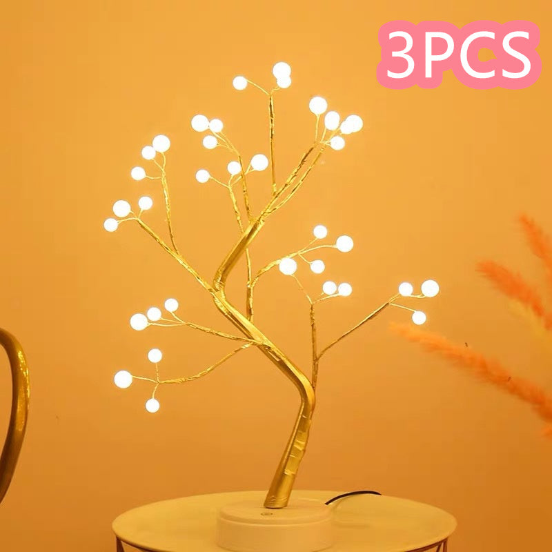 Warm Copper String Bedroom Lamp