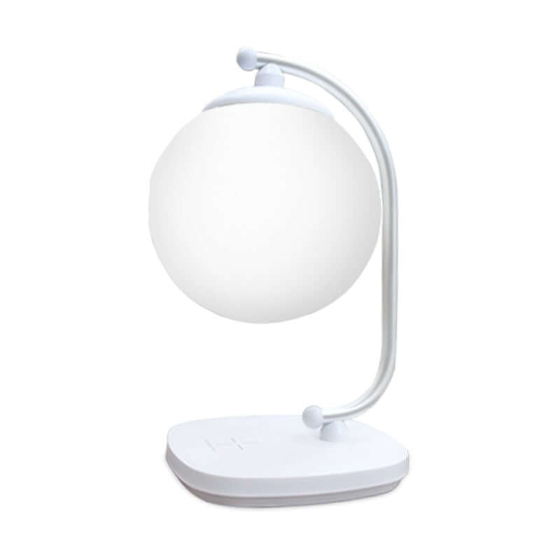 Compact Smart LED Bedside Table Lamp with Wireless Charging