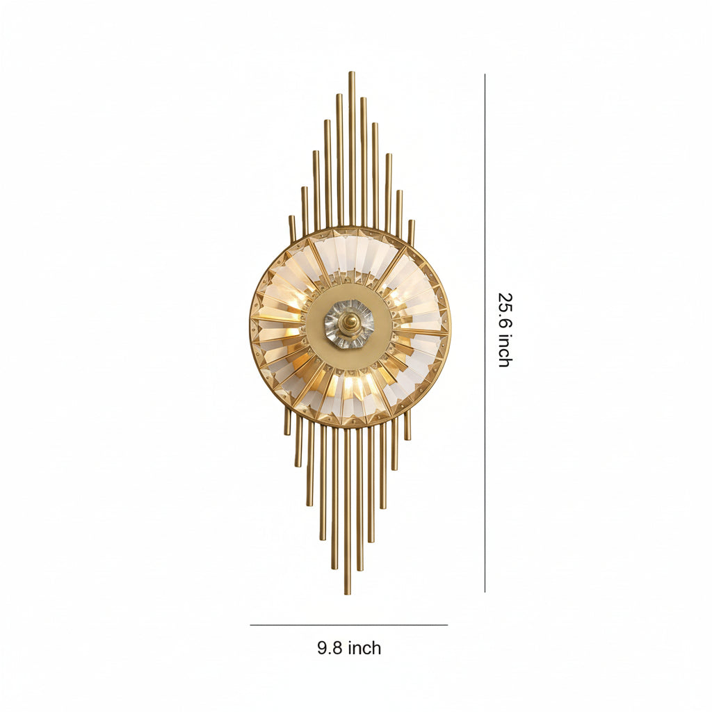 Luxury Crystal Brass Wall Light Fixture