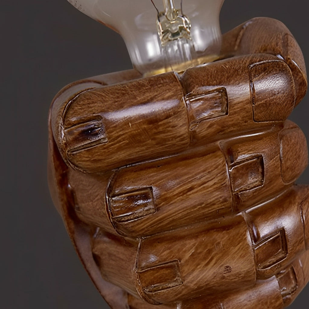 Unique Metal Fist Wall Light