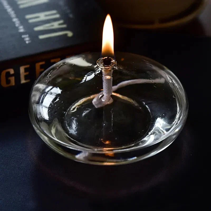 Charly | Transparent Glass Oil Lamp as Candle Holder