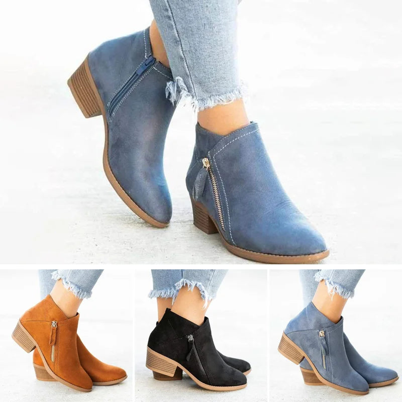 Charly | Women's Ankle Boots with Side Zipper