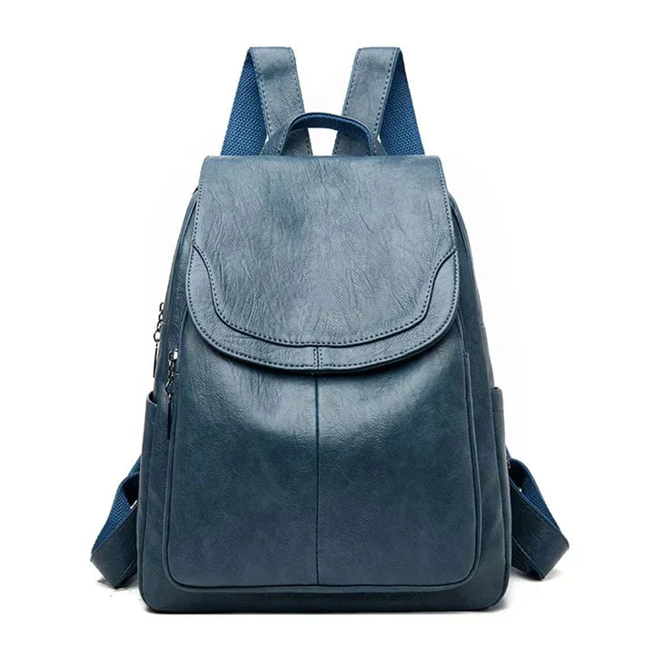 Charly | Women's Leather Flap Backpack with Structured Design