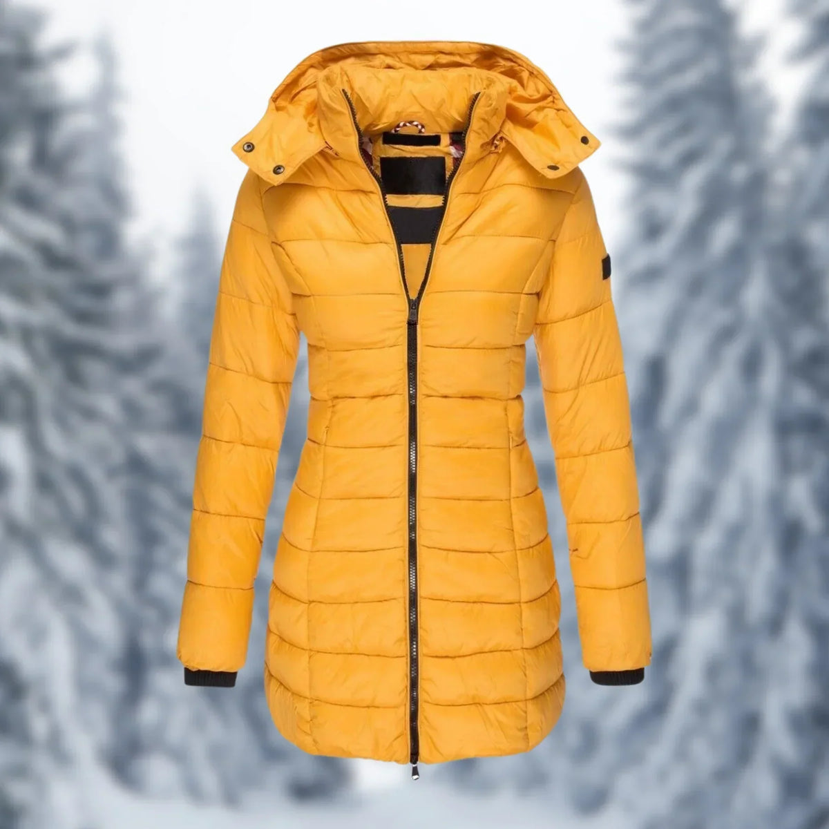 Charly | Women's Padded Mid-Length Winter Coat with Hood
