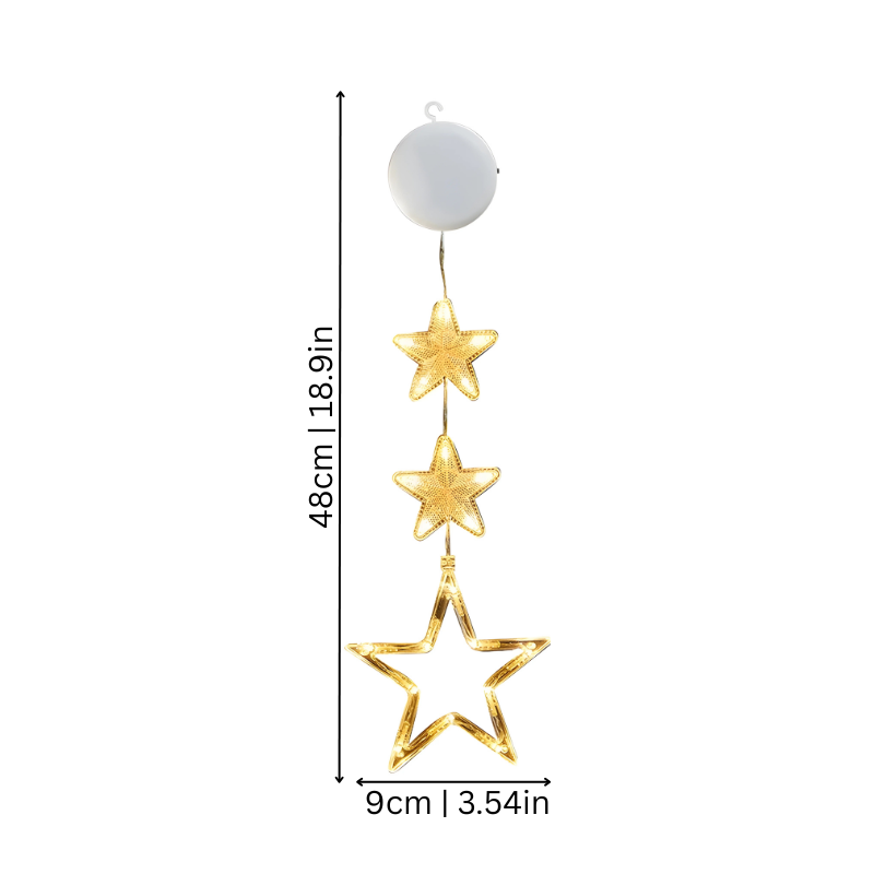 Christmas LED Window Hanging Lights – Festive Glowing Decorations
