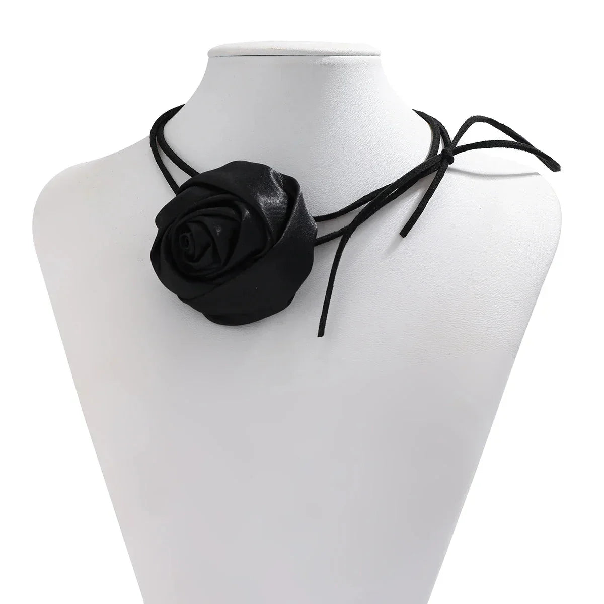 Elegant Pink Flower Choker Necklace