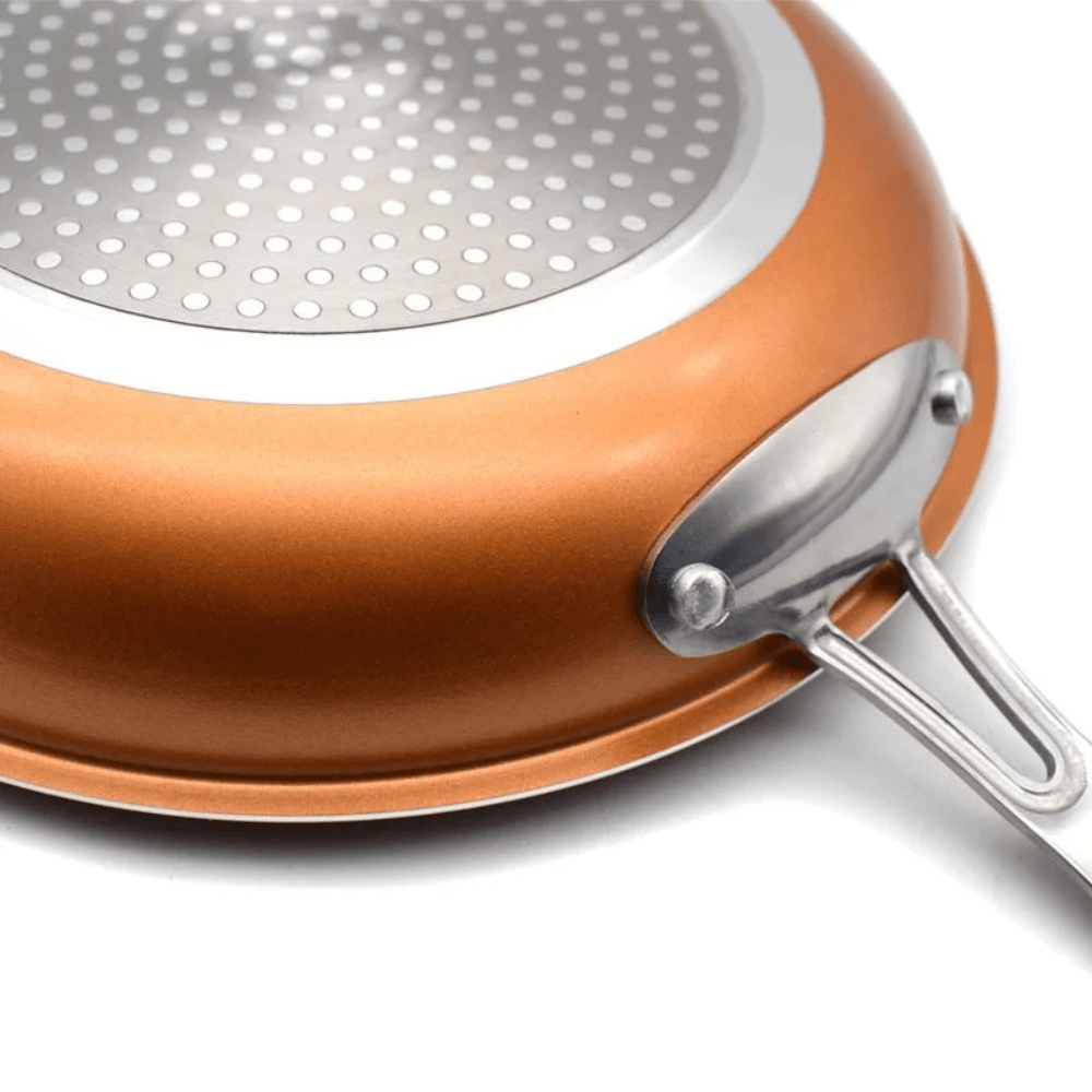 Premium Copper Frying Pan with Quick Heat Distribution