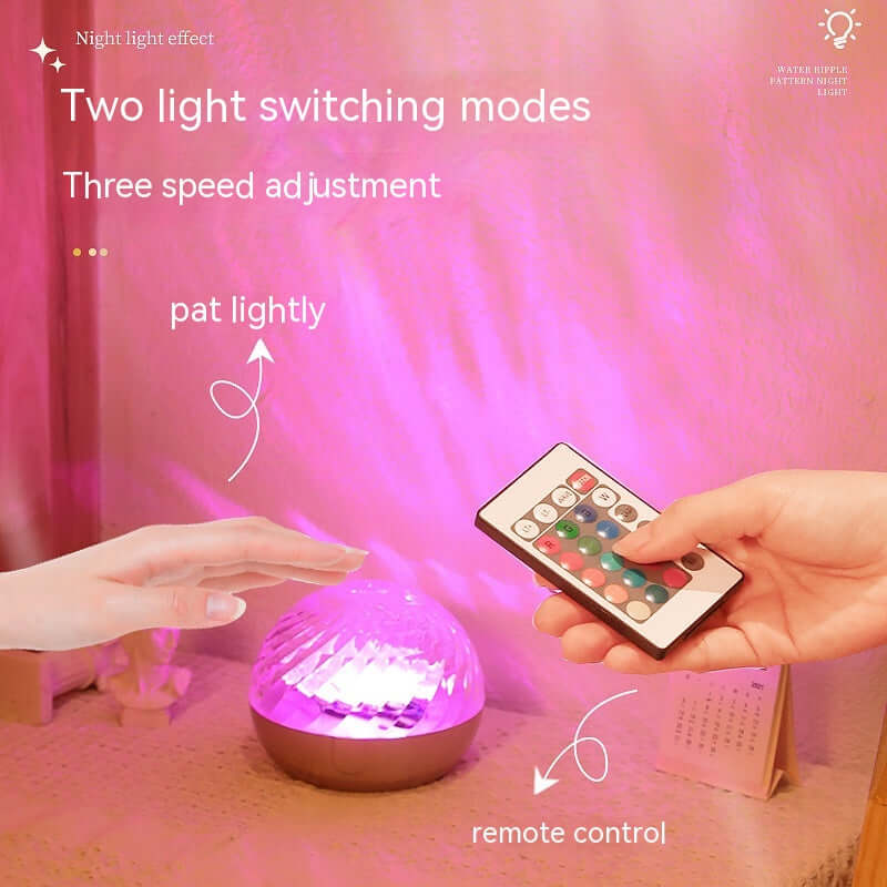 Colorful LED Waves Mini Bedroom Lamp
