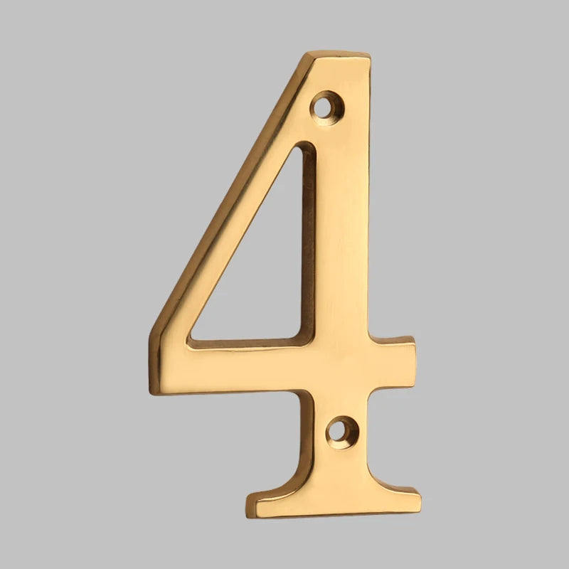 Classic Solid Brass House Number Plate