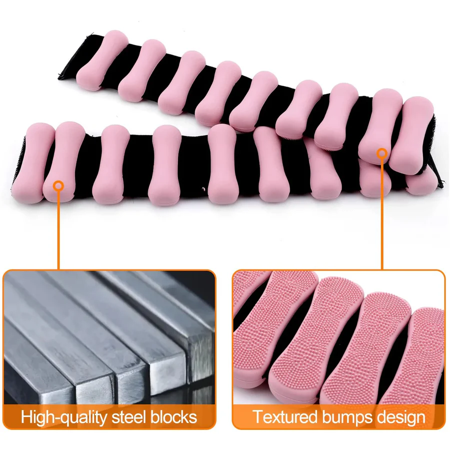 Comfortable Silicone Ankle and Wrist Weights Set