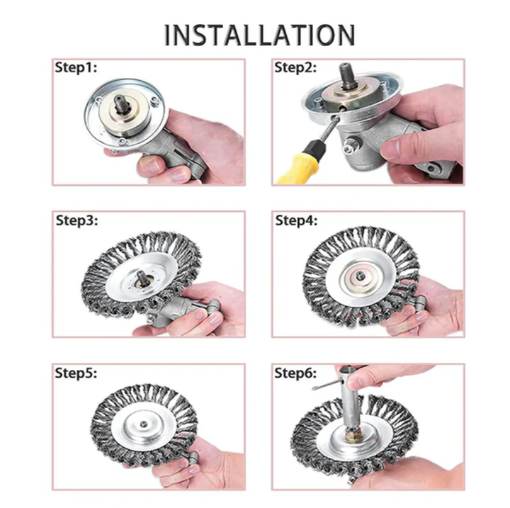 Heavy Duty Garden Weed Scraper Brush