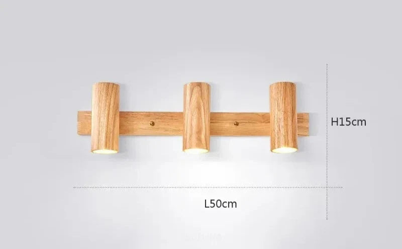 Rustic Wooden LED Wall Light for Home