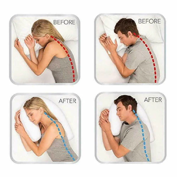 Contour Pillow for Side Sleepers with Ear Relief