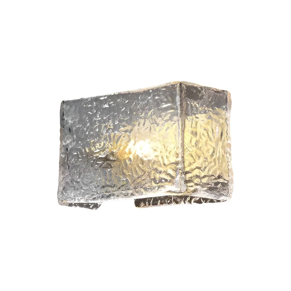 Contemporary LED Wall Lamp – Brushed Metal Glass Shade