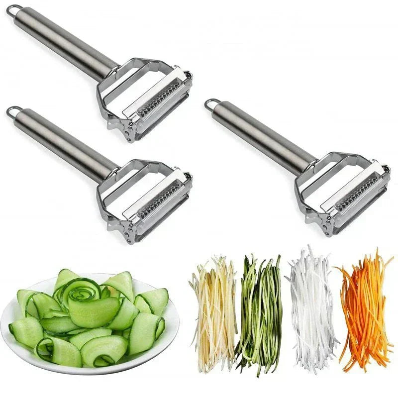 Easy-to-Use Stainless Steel Veggie Slicer & Grater