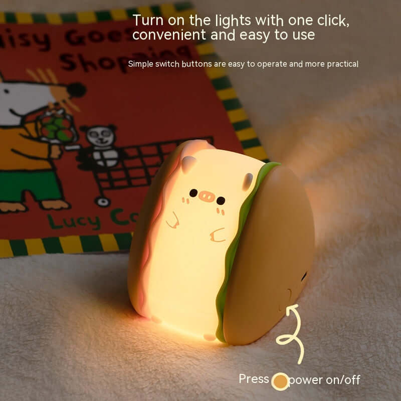 Cute Piggy Mini USB Table Lamp for Bedroom