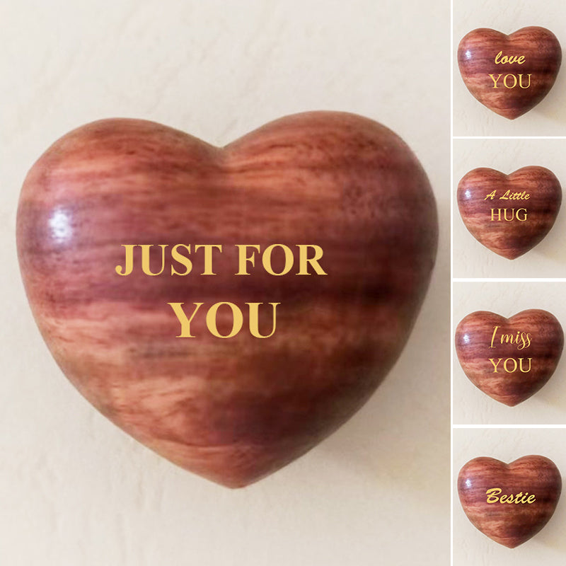 Mini Wooden Heart Charm Token