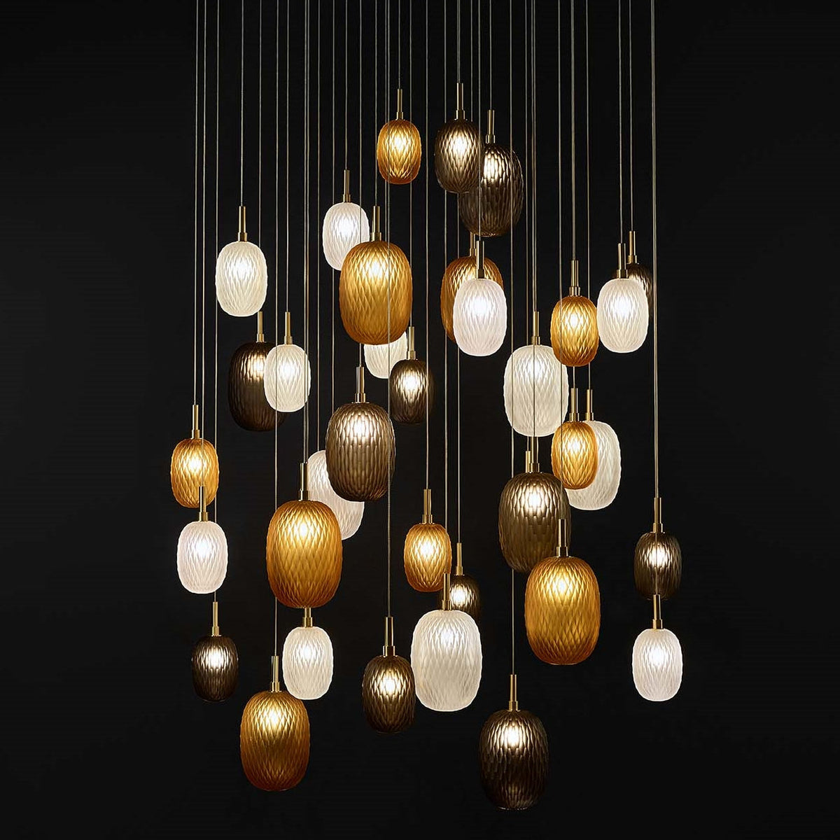 Colorful Glass Globe Hanging Lamp
