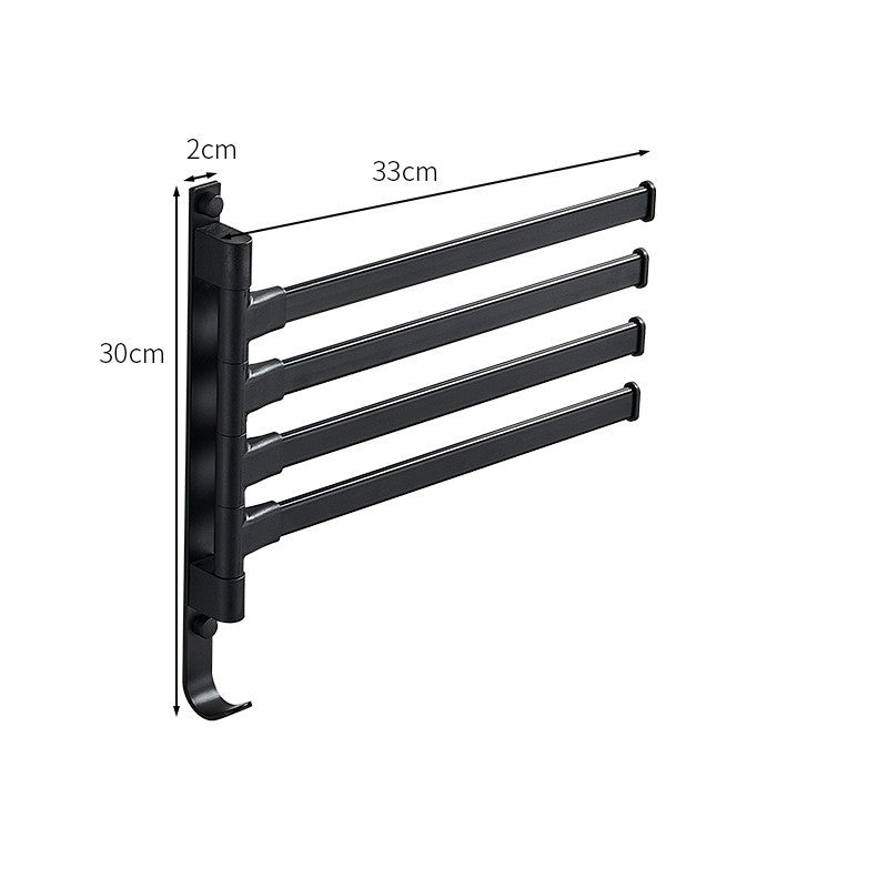 Modern Black Metal Towel Holder