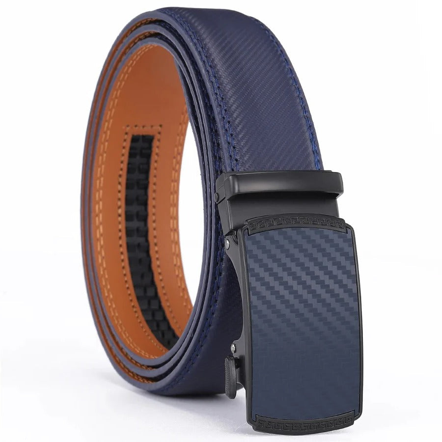 Men's Genuine Leather Auto Buckle Belt