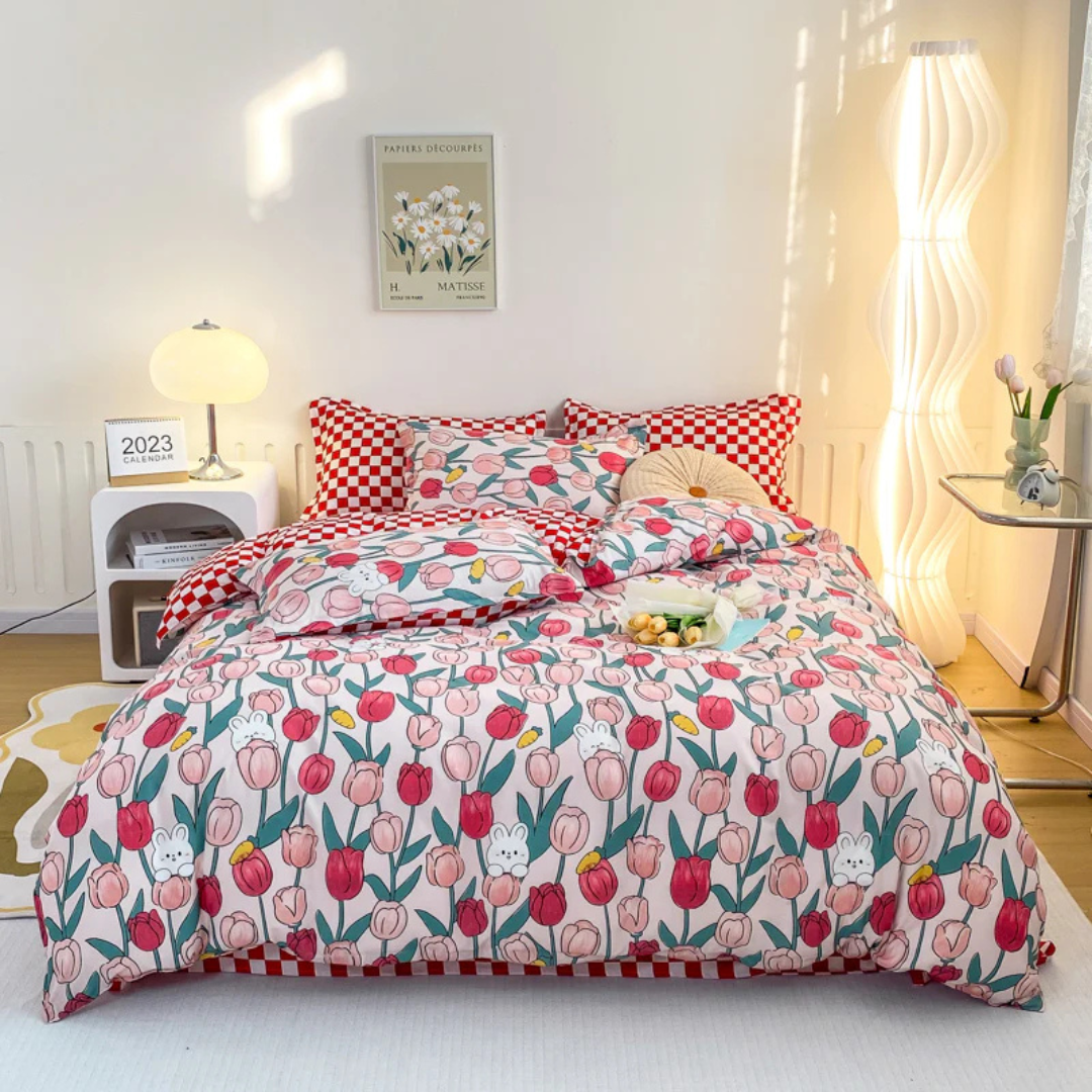 Vibrant Patterned Bed Comforter Set