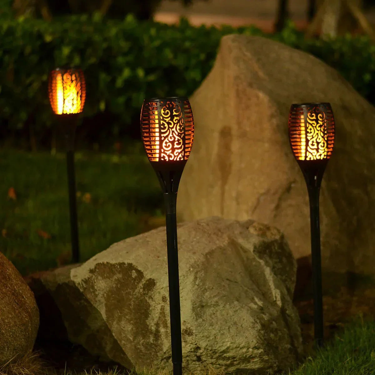 Outdoor Solar Powered Flame Light Torch