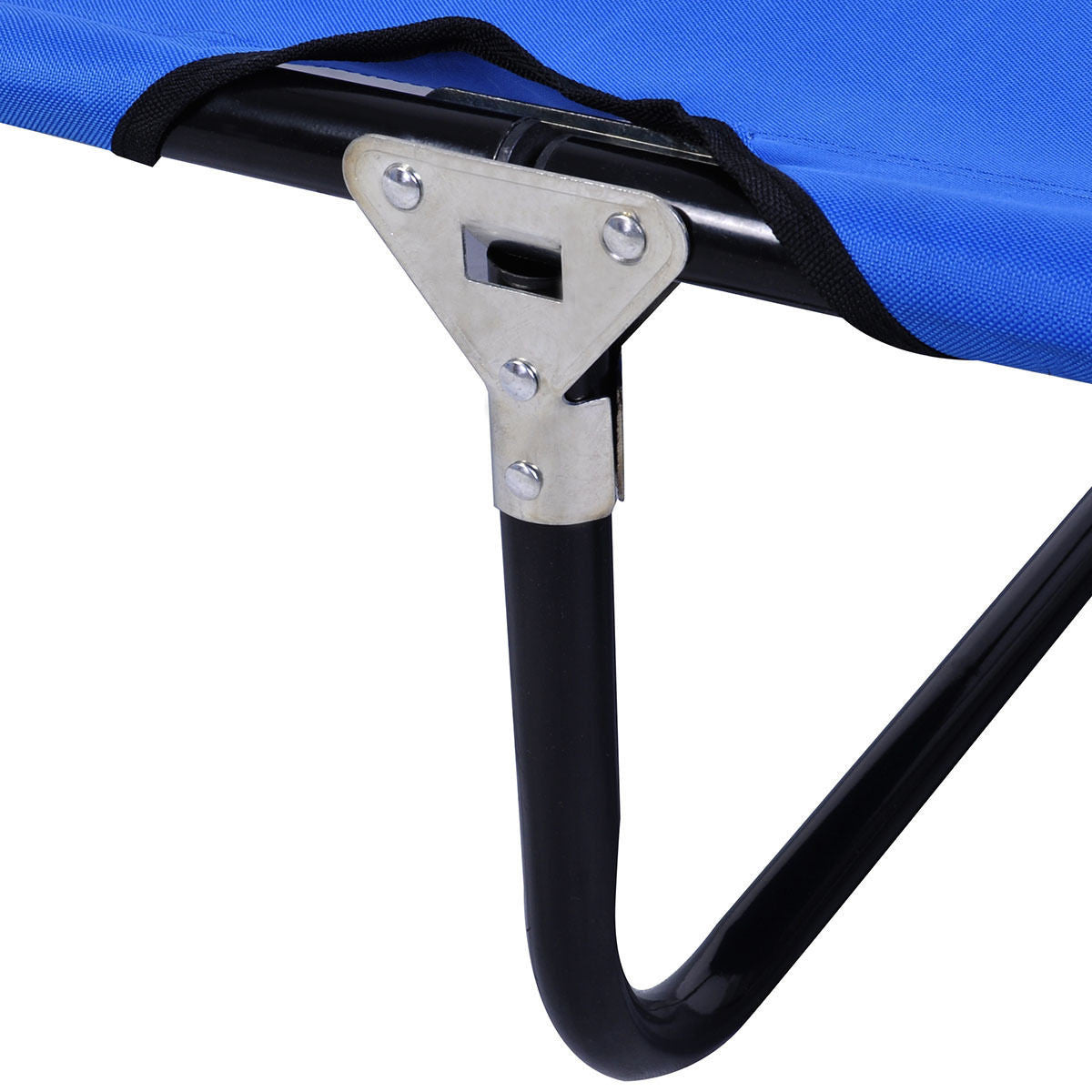 Compact Lightweight Blue Collapsible Camping Bed